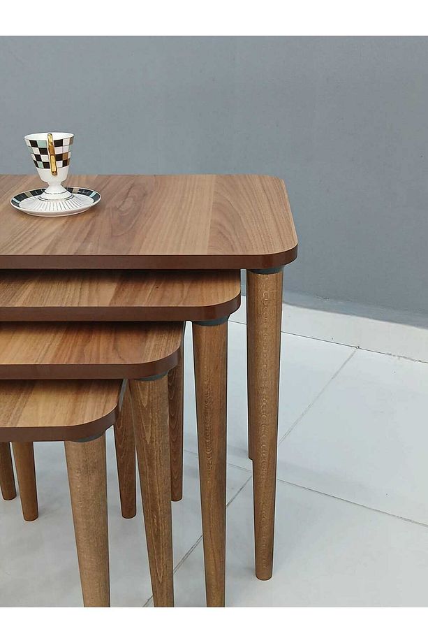 4'lü Mdf Ahşap Zigon Sehpa - 3