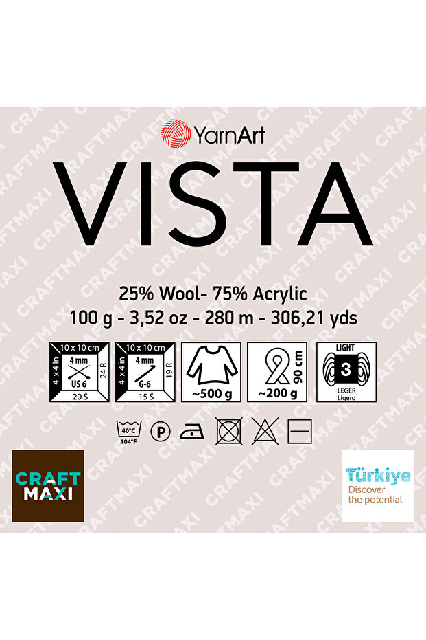VISTA - EBRULİ EL ÖRGÜ İPİ EBRULİ-5316 - 5
