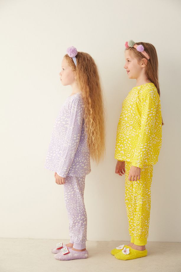 Lila-sarı Leoparlı 2li Pijama Takımı - 6