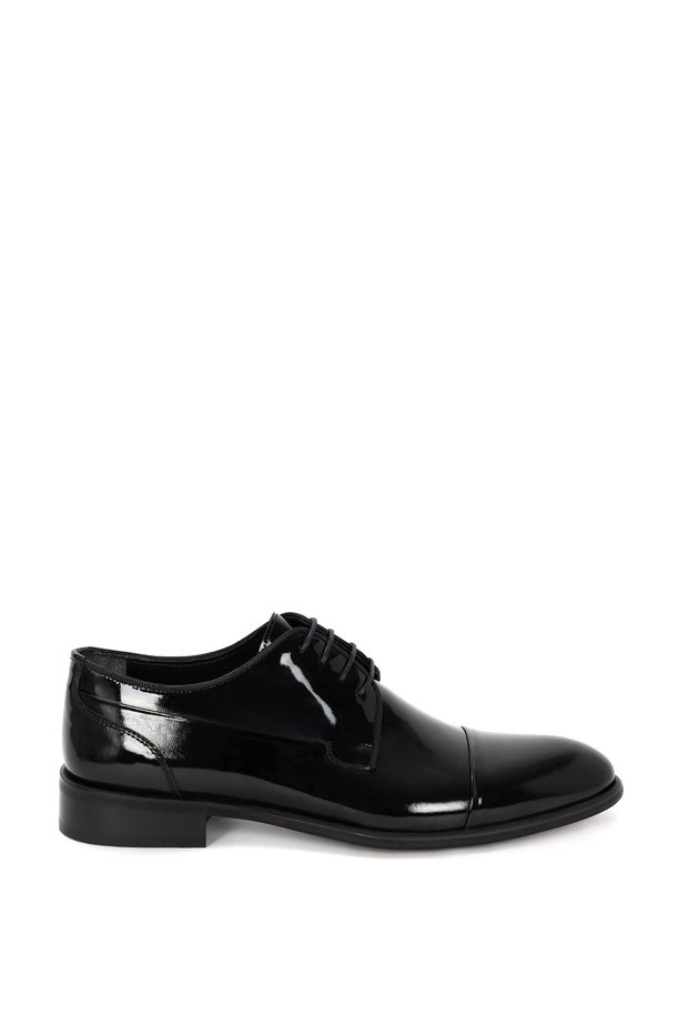 Black 100% Leather Groom's Patent Leather Classic Shoes 50269081-Vr046