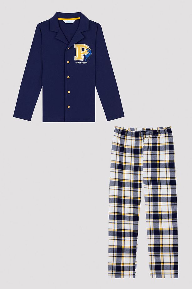 Erkek Çocuk Sleep Uzun Kollu Pijama Takımı - 5