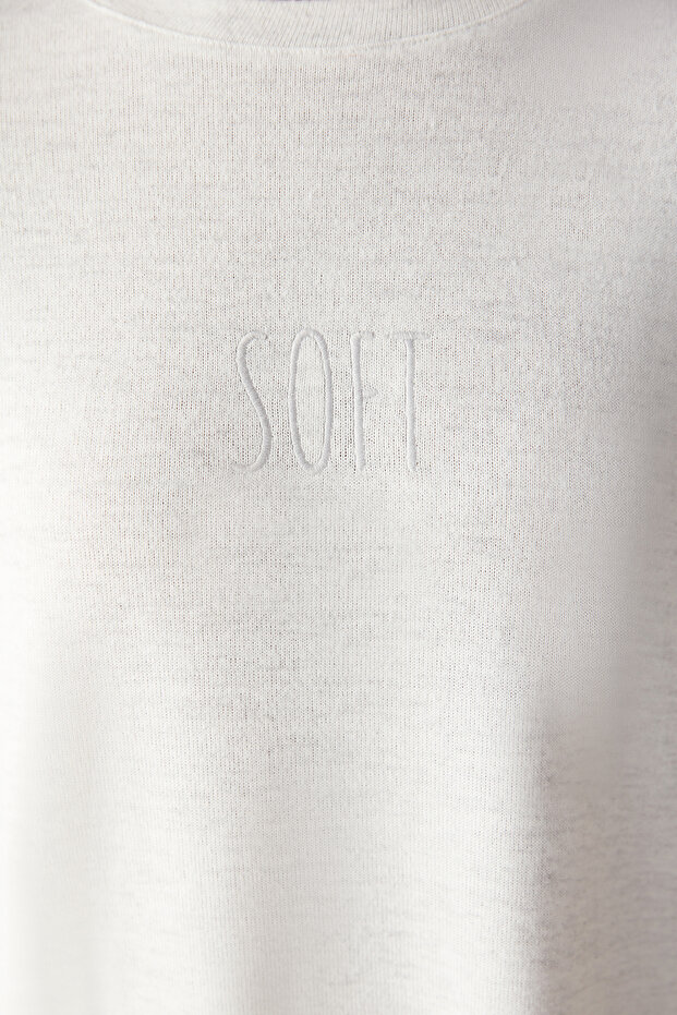 Soft Touch Gri Uzun Kollu Pantolon Pijama Takımı - 3