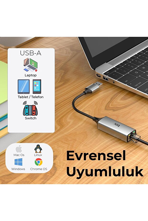 Adp-08 Usb 3.0 Gigabit Ethernet Dönüştürücü Adaptör - 8