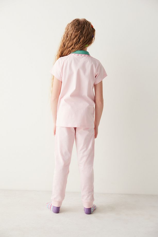Kız Çocuk Dino Pijama Takımı - 4