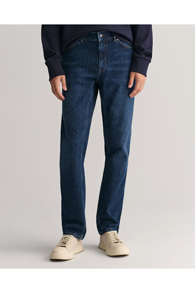 Erkek Lacivert Regular Fit Jean - 3