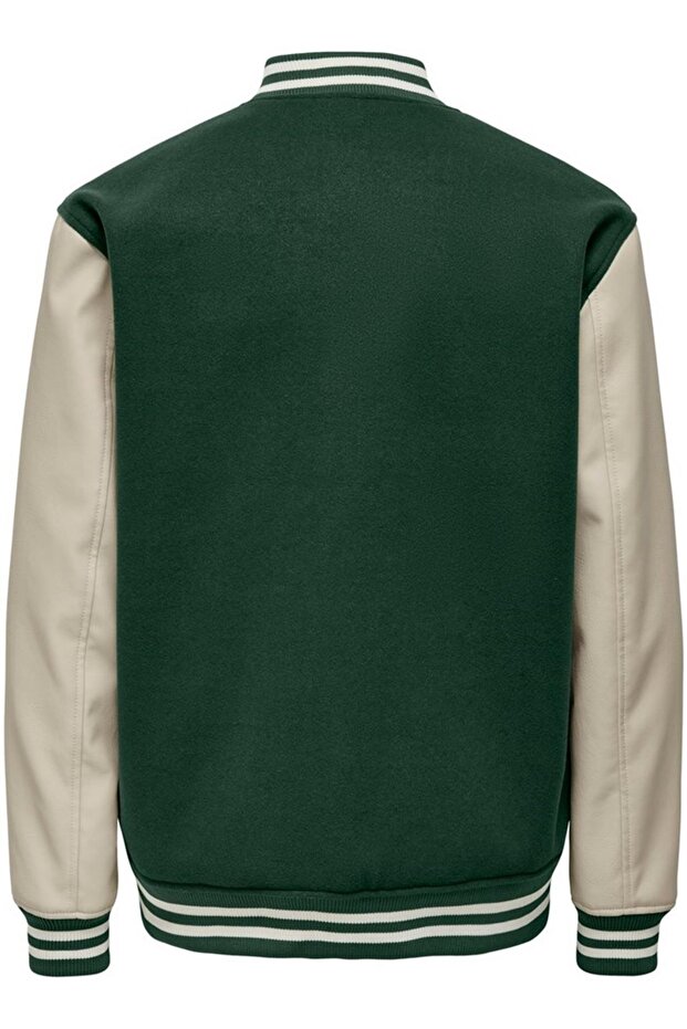 ONSJAY VARSITY 23 JACKET OTW YEŞİL - 2