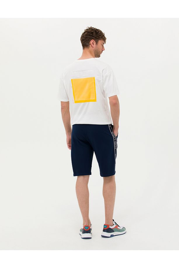 Lacivert Slim Fit Örme Şort 50264571-VR033 - 4