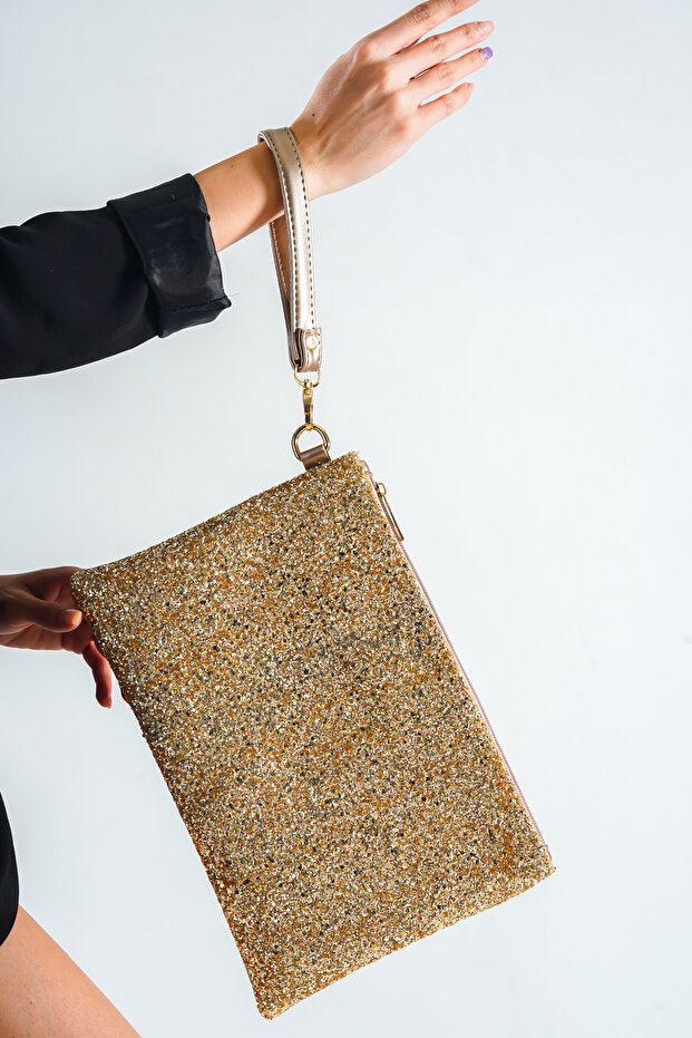 Pullu Paris 220 Kadın Clutch Çanta - 2