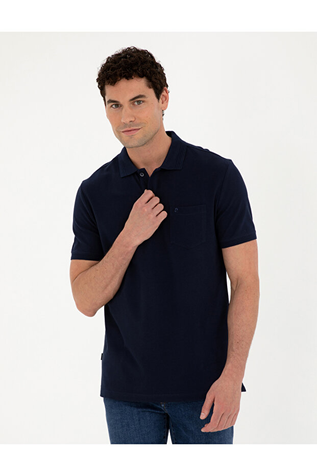 Lacivert Regular Fit Basic Tişört 50280753-VR033 - 1