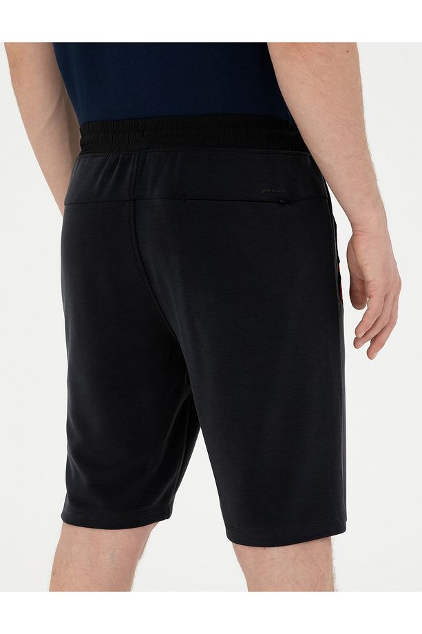 Siyah Slim Fit Örme Şort 50282267-VR046 - 7