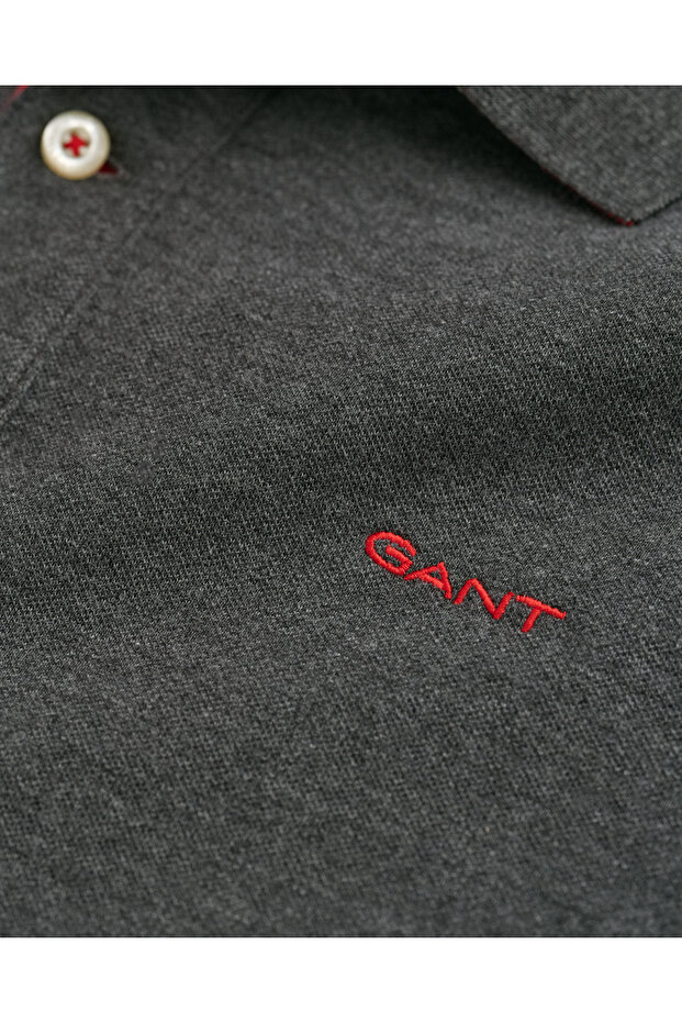 M?ska Szara Koszulka Polo Regular Fit - 6