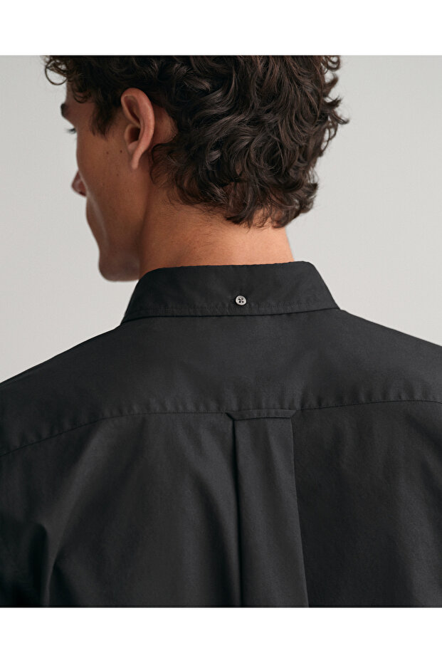 Erkek Siyah Regular Fit Gömlek - 6