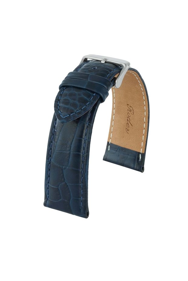 R4134S Leather Strap - Navy Blue - 22mm