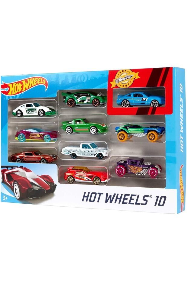 مجموعة من 10 سيارات مصبوبة بمقياس 1:64 (مجموعة من 10 قطع) - 4