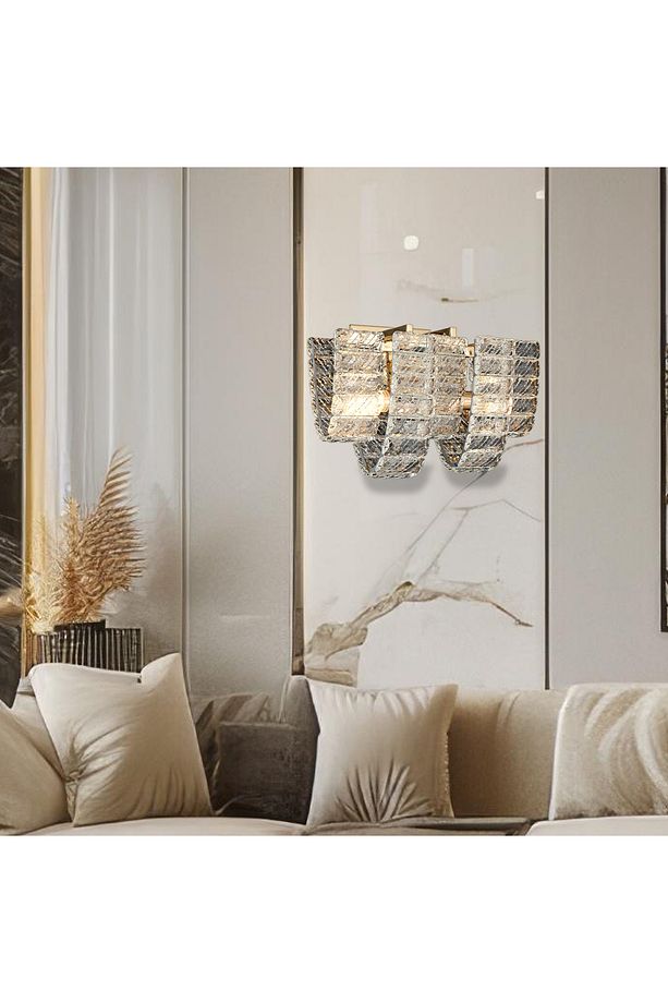 Loya Kristal Taşlı Yatak Başı, Salon Aplik - 1