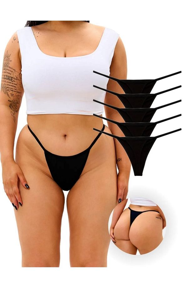 wildcat string tanga ip lastikli 5 adet külot - 1