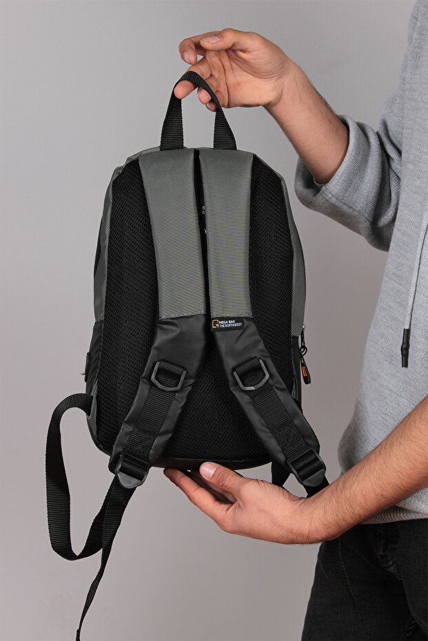 حقيبة ظهر مقاومة للماء باللون الرمادي Mega-1028 - 5