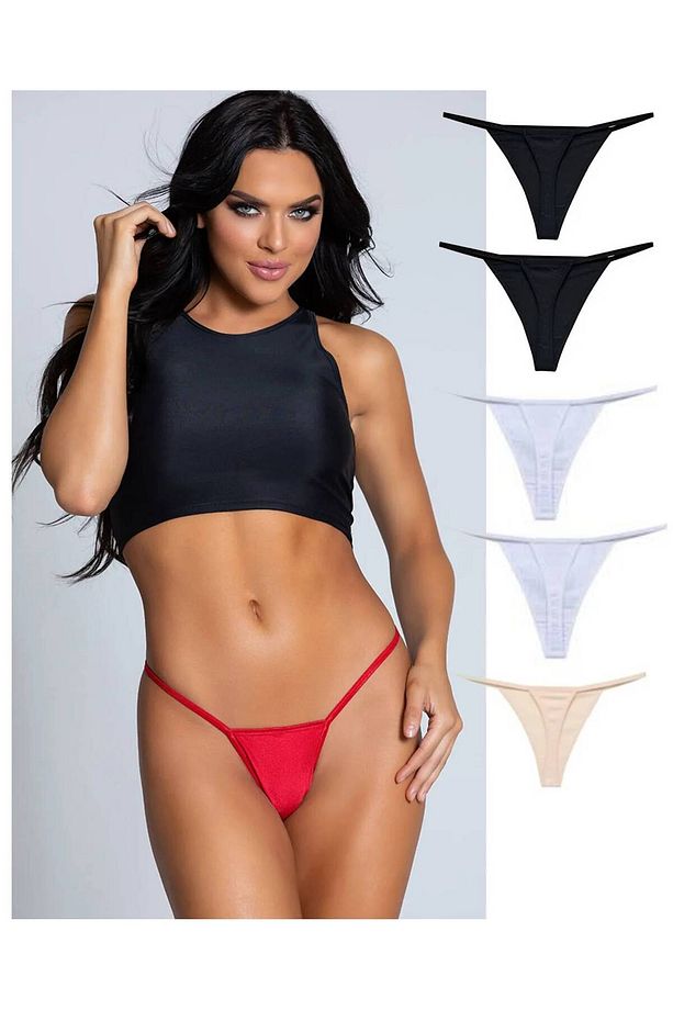wildcat string tanga ip lastikli 5 adet külot - 1