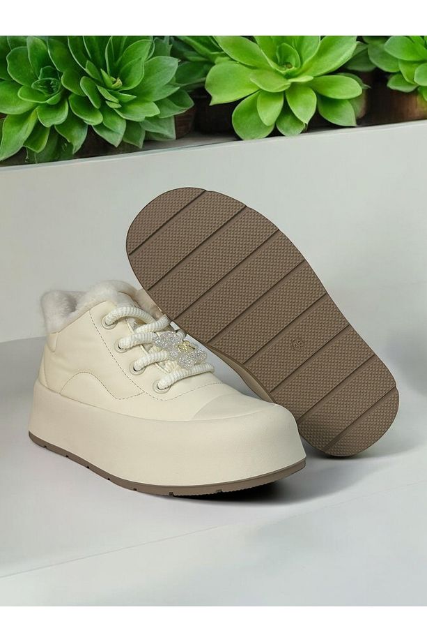tüylü memory foam(hafıza taban) mini microfiber deri kauçuk  hafif kaymaz taban bot - 4