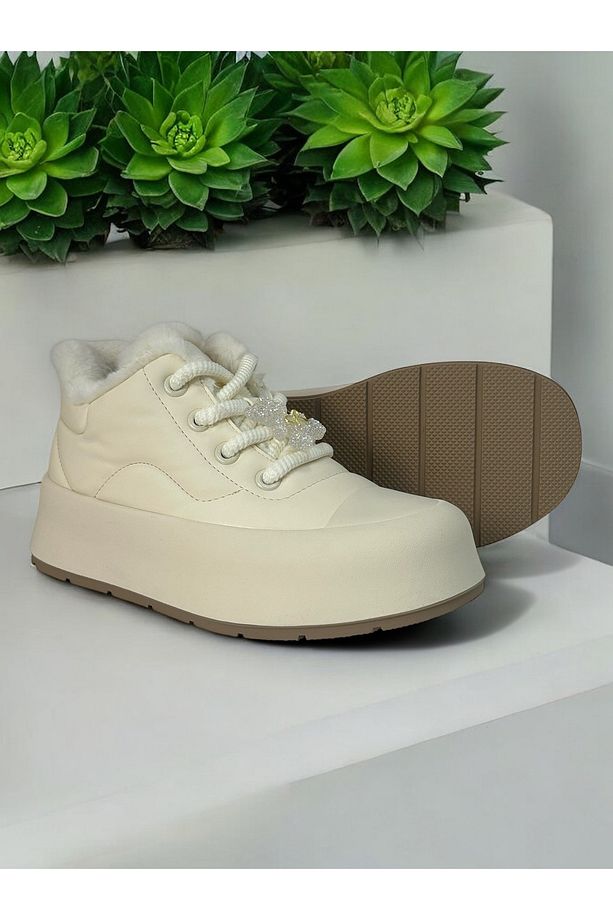 tüylü memory foam(hafıza taban) mini microfiber deri kauçuk  hafif kaymaz taban bot - 1