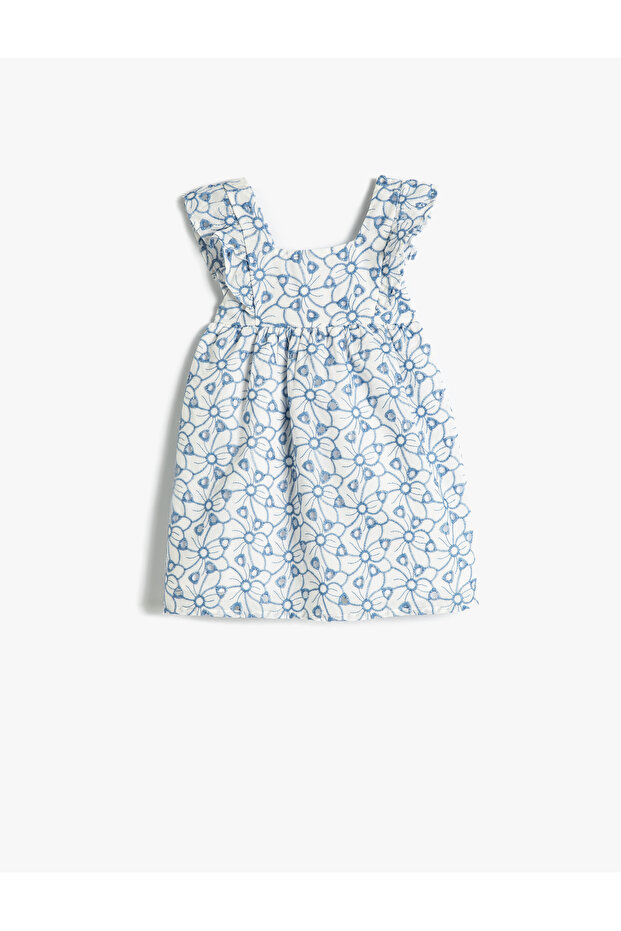 Floral Dress with Ruffle Detail Sleeveless