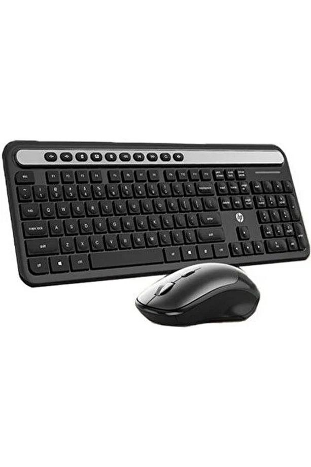 CS500 Siyah Kablosuz İngilizce Q Slim Klavye + Mouse Set - 2