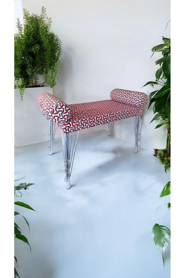 Taht lüx puf Bench, Puf, Sandalye, Oturak, Tabure, Makyaj Masası Sandalyesi, Dresuar Pufu - 1
