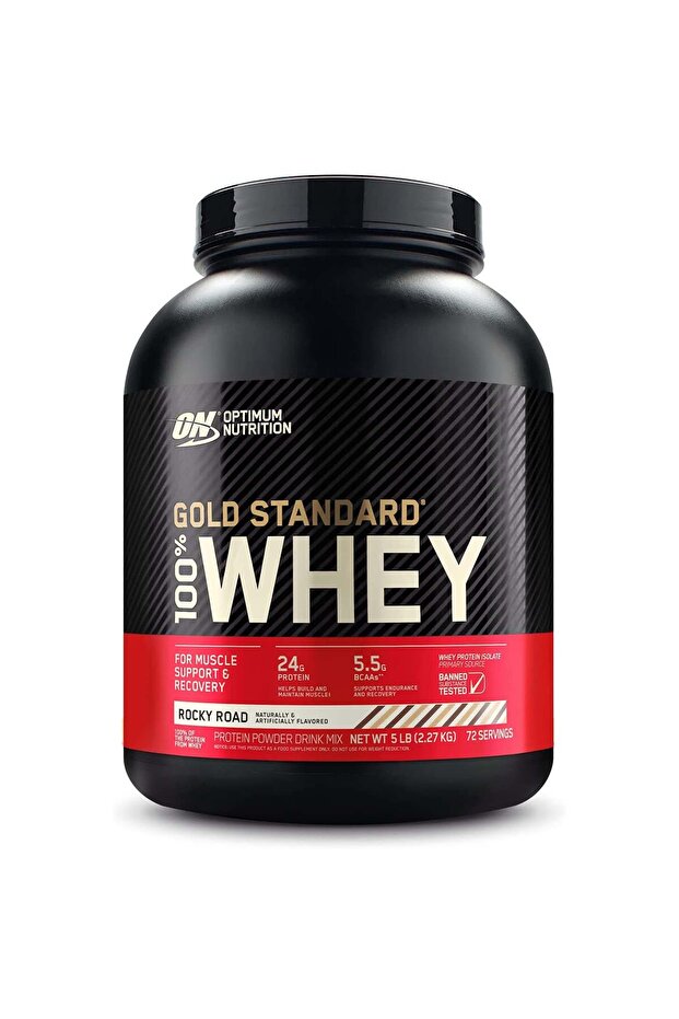 Gold Standard 100% Whey Protein, Rocky Road, 5 LB