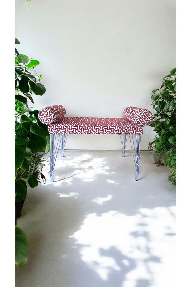 Taht lüx puf Bench, Puf, Sandalye, Oturak, Tabure, Makyaj Masası Sandalyesi, Dresuar Pufu - 2