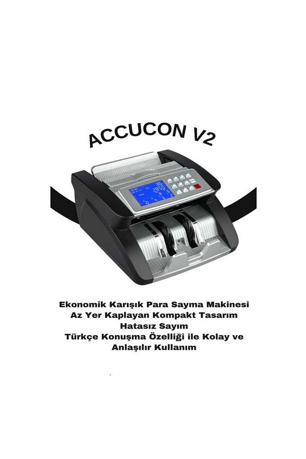 Acucon V2 Sayma Makinesi -tl- Euro -lcd Ekrn-türkçe Sesli Uyarı - 5