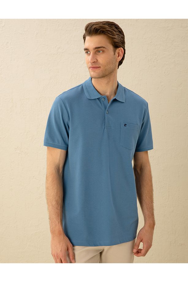 Koyu Mavi Regular Fit Basic Tişört 50291576-vr032 - 3