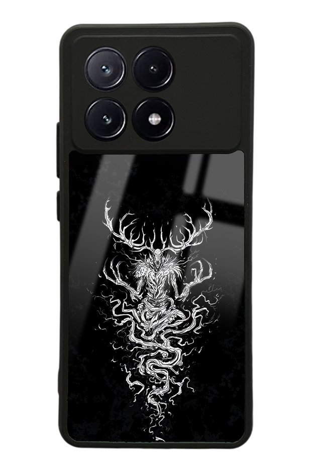 حافظة هاتف لامعة بتصميم غزال لهاتف Xiaomi Poco X6 Pro Witcher 3