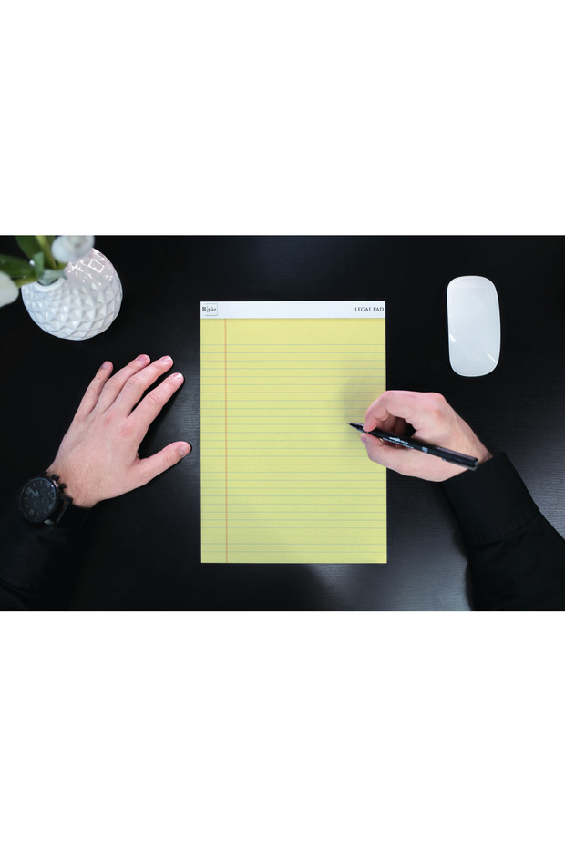 3 قطع من الوسادة القانونية - لحامل الملاحظات ولوحة الملاحظات والكمبيوتر المحمول، 50 ورقة، مجموعة واسعة من الخطوط - 3