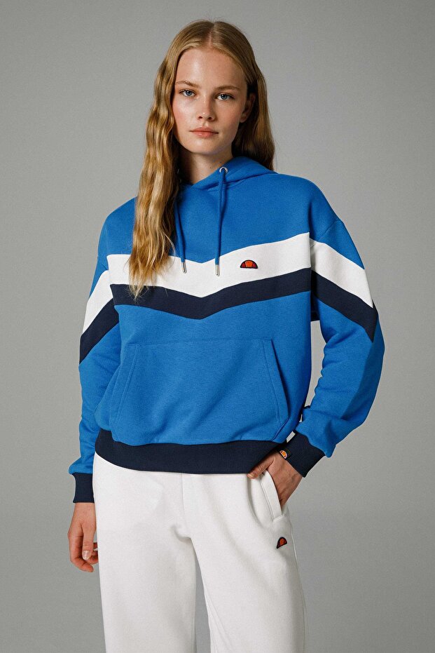 Oversize Kapüşonlu Kadın Sweat EF178-SBL - 2