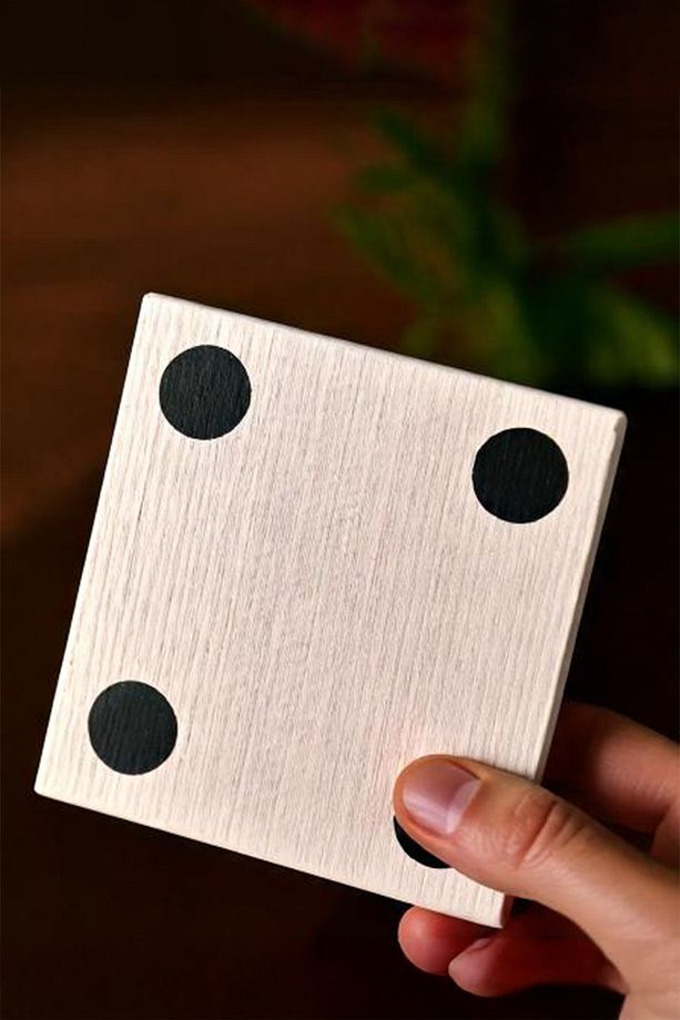 Minimalist, Yaşam Çiçeği, Soyut, Lotus Çiçeği Taş Bardak Altlığı Koruyucu Altlık 4'lü Set 10x10cm - 5