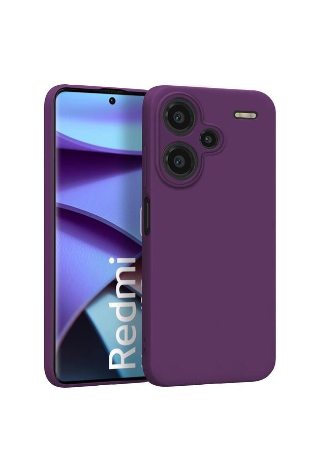 Matte Silicone Xiaomi Redmi Note 13 Pro Plus 5G Kılıf Mor - 1