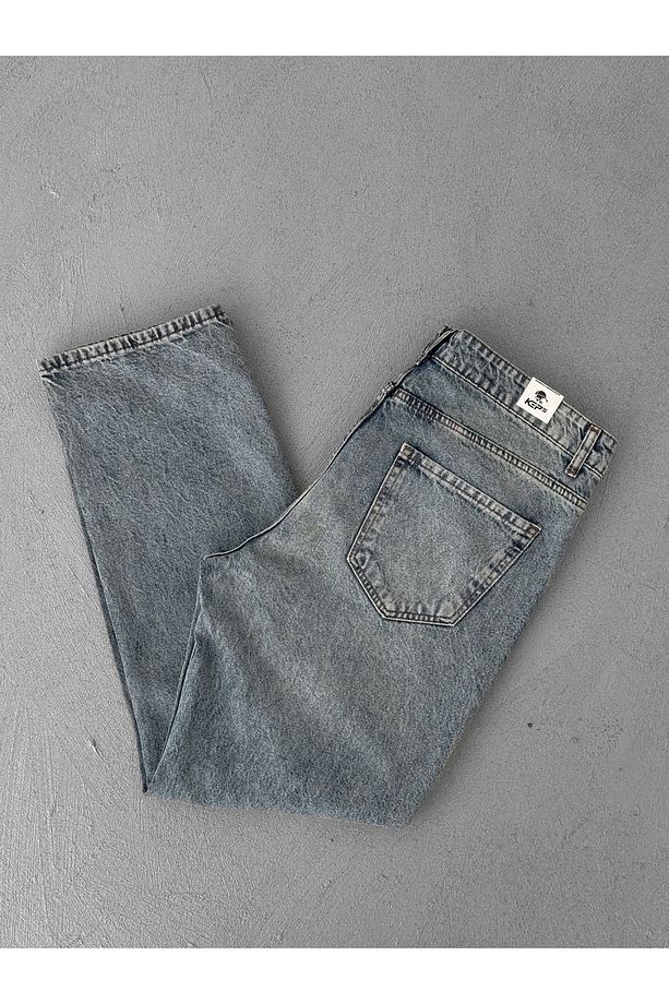 Açık Mavi Tek Yırtıklı Baggy Jean KE-609 - 8