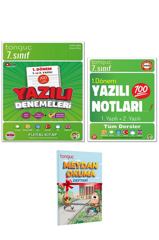 7. Sınıf Yazılı Denemeleri 1. Dönem 1 ve 2. Yazılı -7. Sınıf Yaz. Not 1. Dön.1-2 Yaz. Ve Meydan Hed. - 1