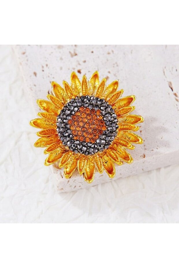 Sunflower Ayçiçeği Broş - 6