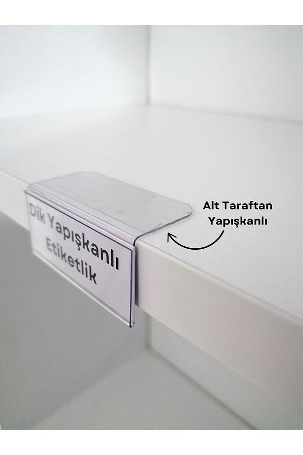 10 Adet Pvc Etiketlik Raf Önü Dik Yapışkanlı 5x2 Cm Vitrin Etiketliği, Raf Önü Etiketlik Isimlik - 2