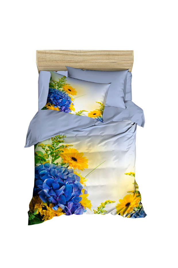 Daisy Purple Hyacinth Single Young Duvet Cover Set