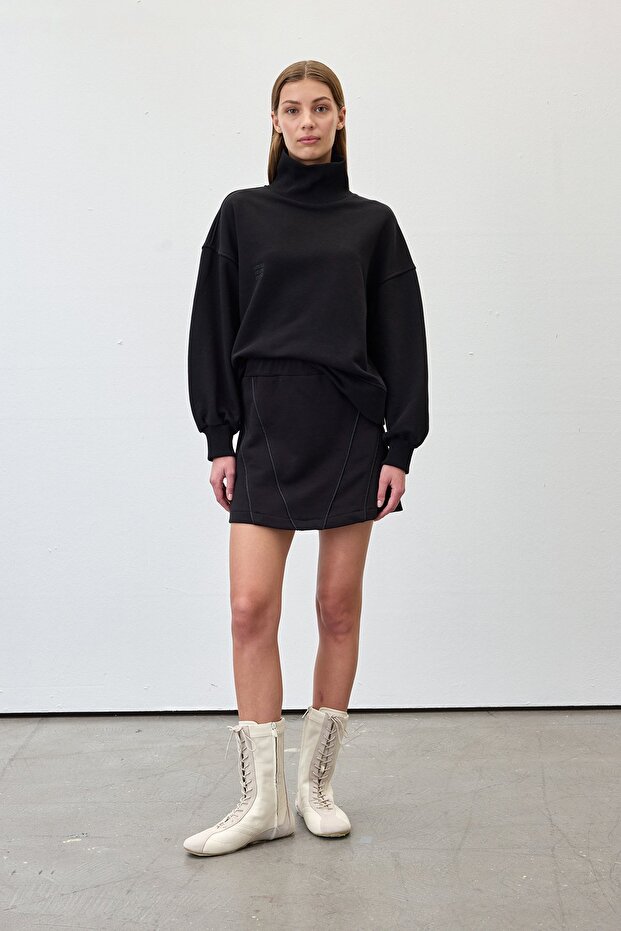 Pamuklu basic sweathirt - 1