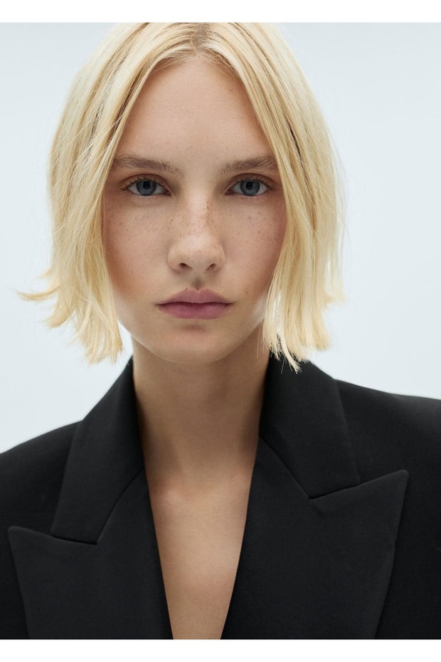 Saten yaka blazer ceket - 6