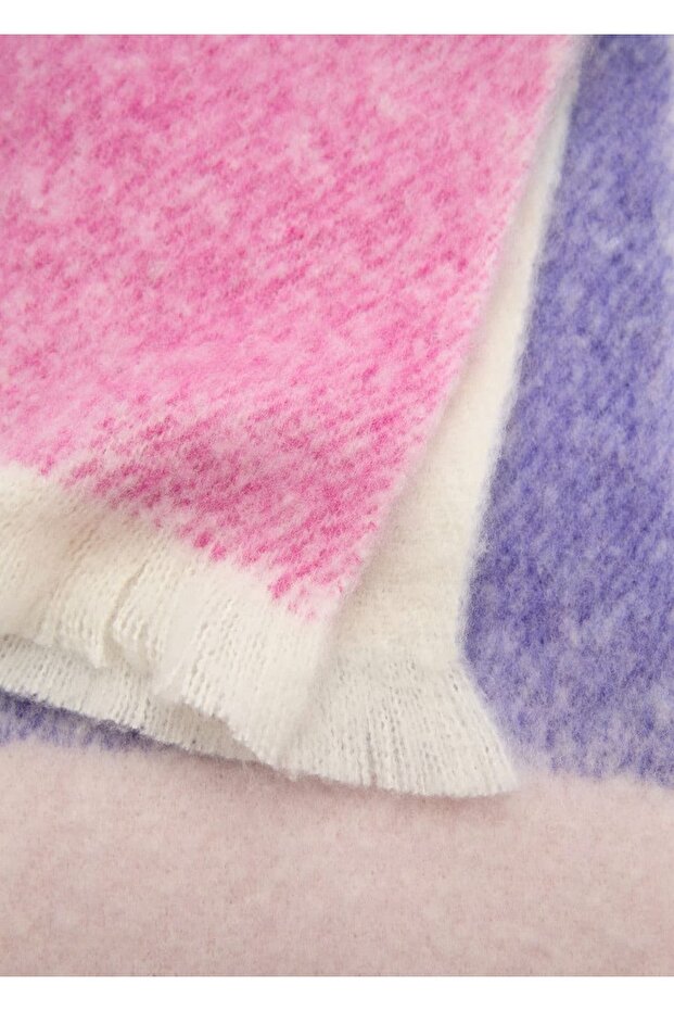 Eșarfă cu ciucuri multicolore - 1