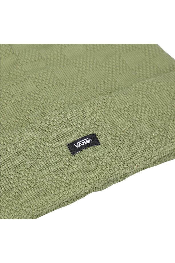 Check Tall Cuff Beanie Unisex Yeşil Bere - 3