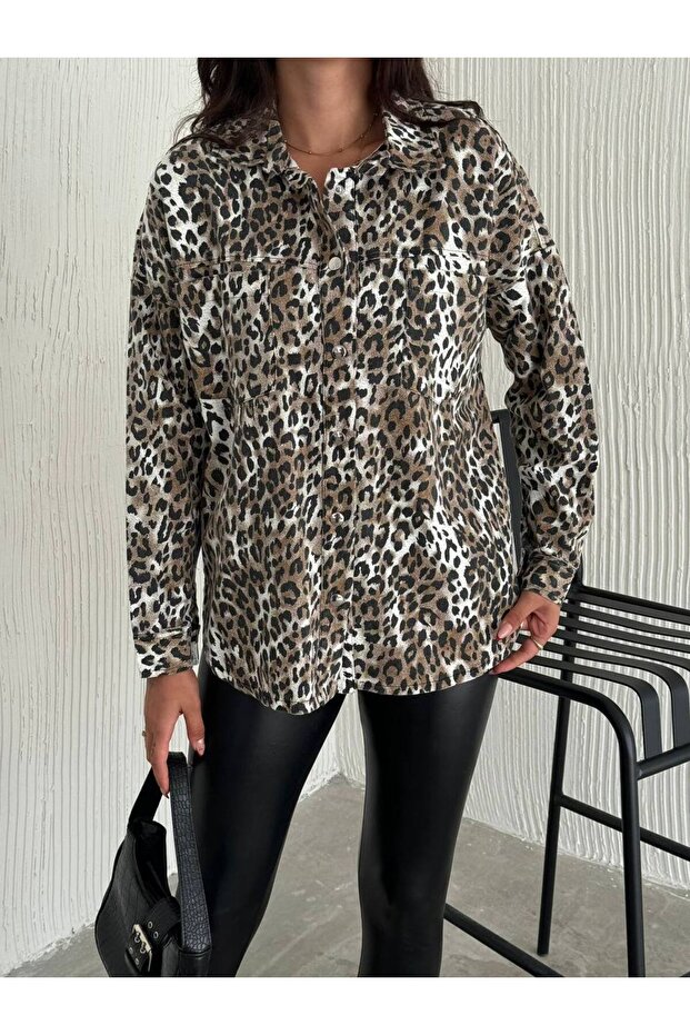 سترة جبردين بنقشة الفهد - 4