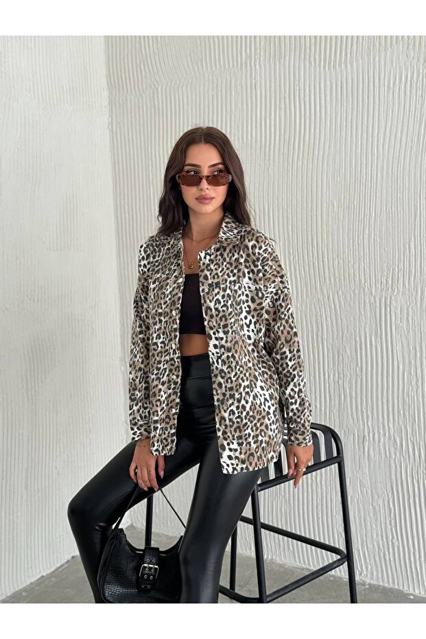 سترة جبردين بنقشة الفهد - 5