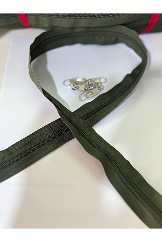 Khaki Meter Zipper 10 Meters