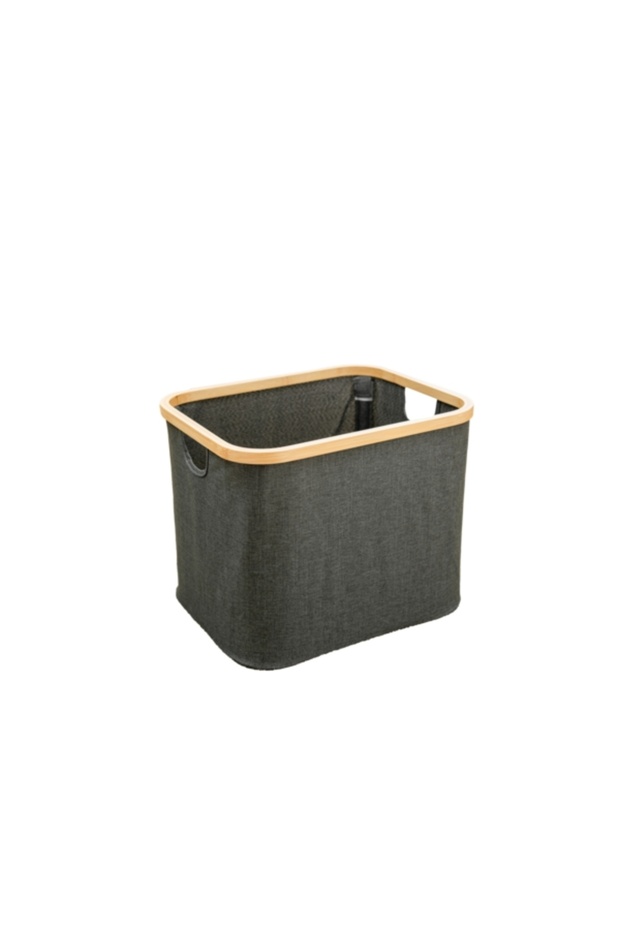 Open Top Design Rectangular Bamboo Laundry Hamper - 2
