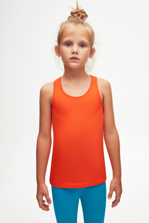 Turuncu Basic Kız Çocuk Yüzücü Atlet - 1